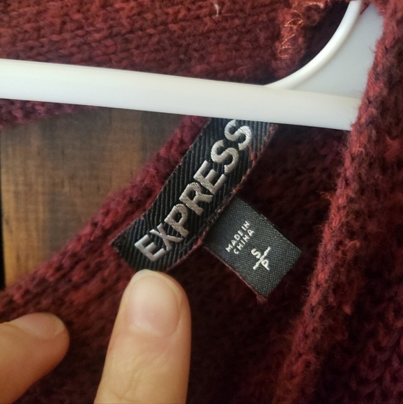 High low batwing dolman open back sweater small - Picture 5 of 7